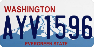 WA license plate AYV1596