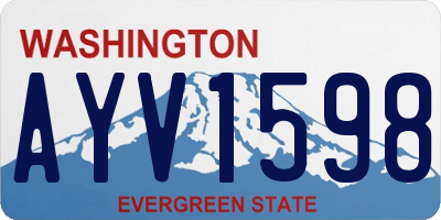 WA license plate AYV1598