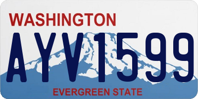 WA license plate AYV1599