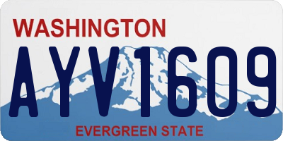 WA license plate AYV1609
