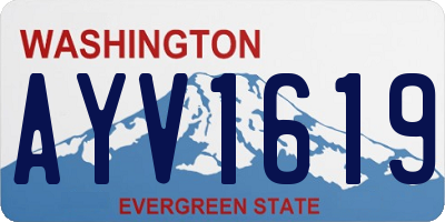 WA license plate AYV1619