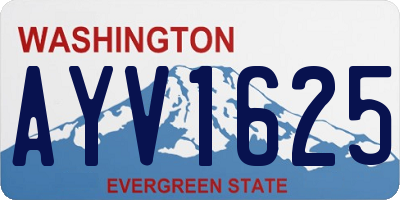 WA license plate AYV1625