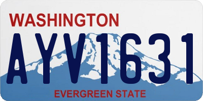WA license plate AYV1631