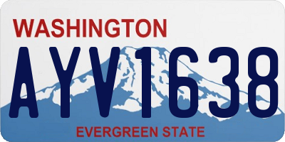 WA license plate AYV1638