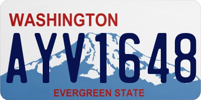 WA license plate AYV1648