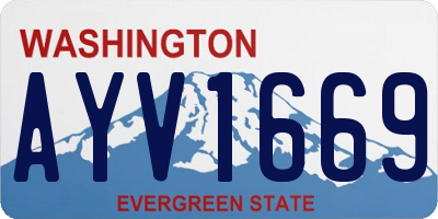 WA license plate AYV1669