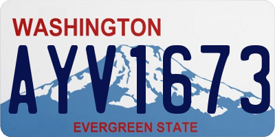 WA license plate AYV1673