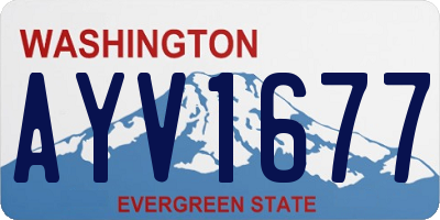 WA license plate AYV1677