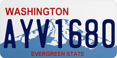 WA license plate AYV1680
