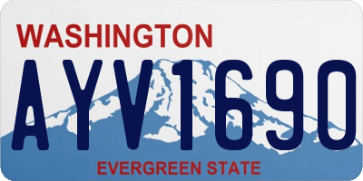 WA license plate AYV1690