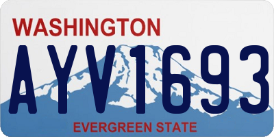WA license plate AYV1693