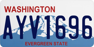 WA license plate AYV1696