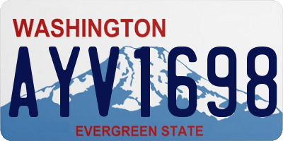 WA license plate AYV1698