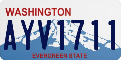 WA license plate AYV1711