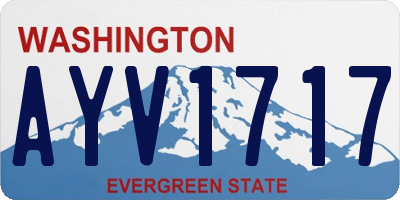 WA license plate AYV1717