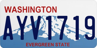 WA license plate AYV1719