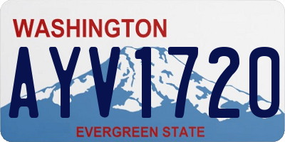 WA license plate AYV1720