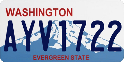 WA license plate AYV1722