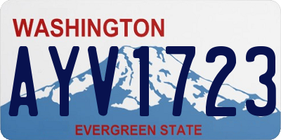 WA license plate AYV1723