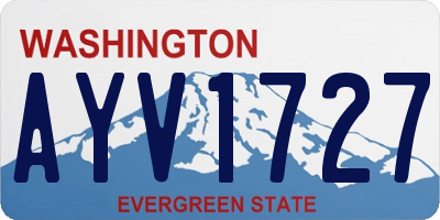 WA license plate AYV1727