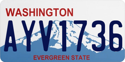 WA license plate AYV1736