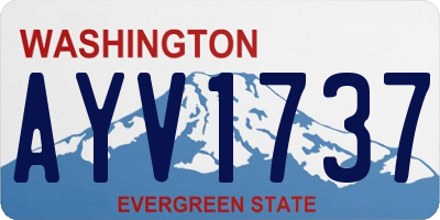 WA license plate AYV1737