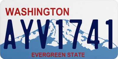 WA license plate AYV1741