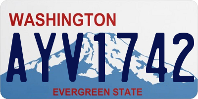 WA license plate AYV1742