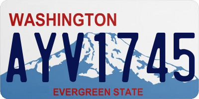 WA license plate AYV1745