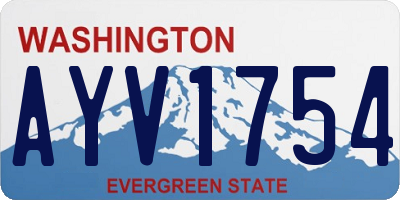 WA license plate AYV1754