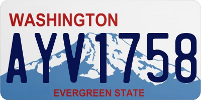 WA license plate AYV1758