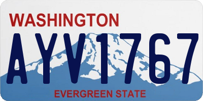 WA license plate AYV1767