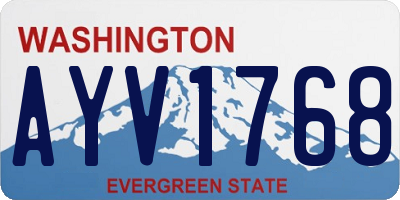 WA license plate AYV1768
