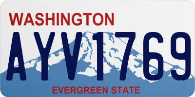 WA license plate AYV1769