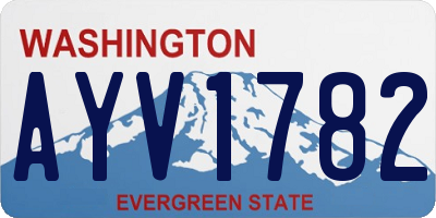 WA license plate AYV1782