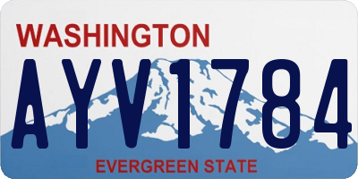 WA license plate AYV1784