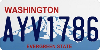 WA license plate AYV1786
