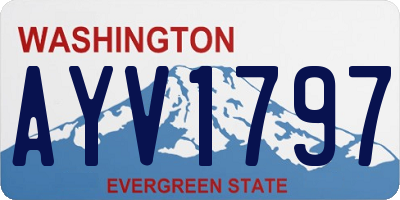WA license plate AYV1797