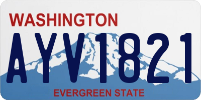 WA license plate AYV1821