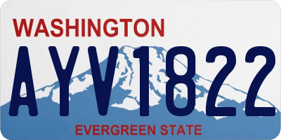 WA license plate AYV1822