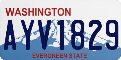 WA license plate AYV1829