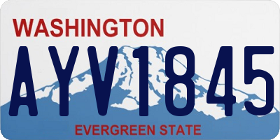 WA license plate AYV1845