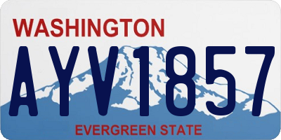 WA license plate AYV1857