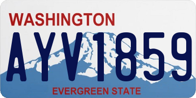 WA license plate AYV1859