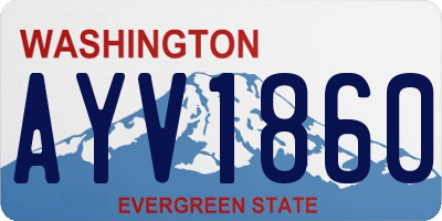 WA license plate AYV1860