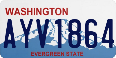 WA license plate AYV1864