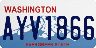 WA license plate AYV1866