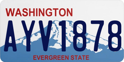WA license plate AYV1878