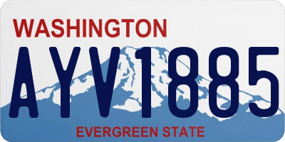 WA license plate AYV1885