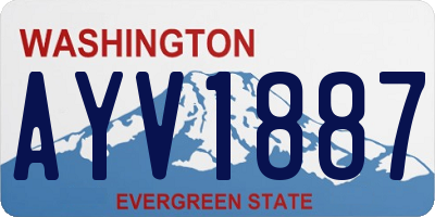 WA license plate AYV1887
